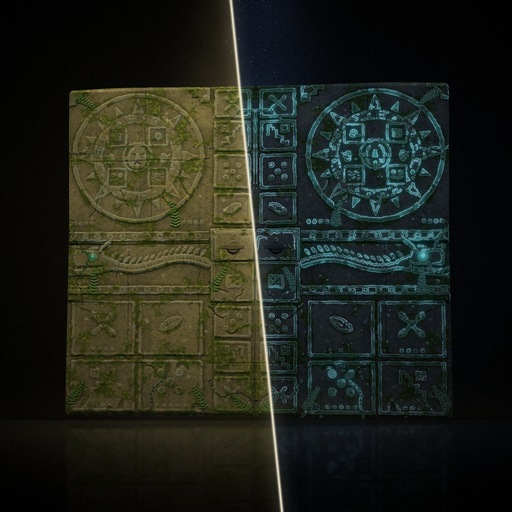 Aztec Temple Stone Zero Double Door