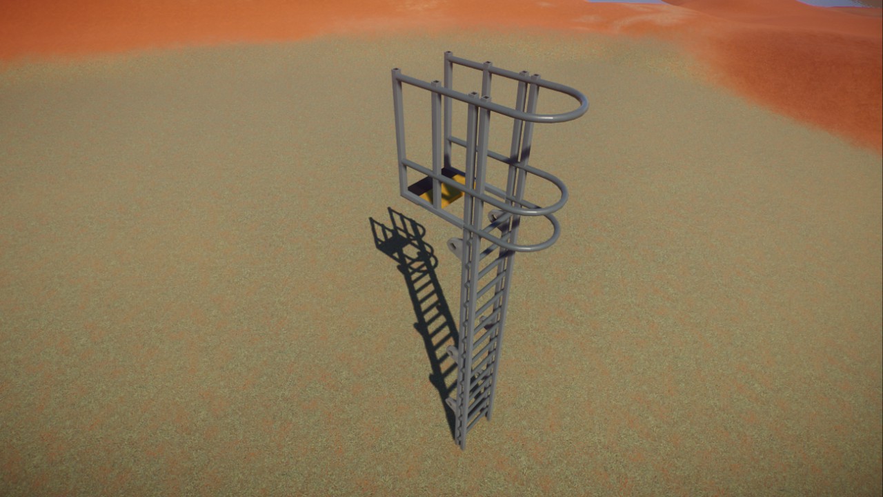 Fixed vertical ladder with safety cage