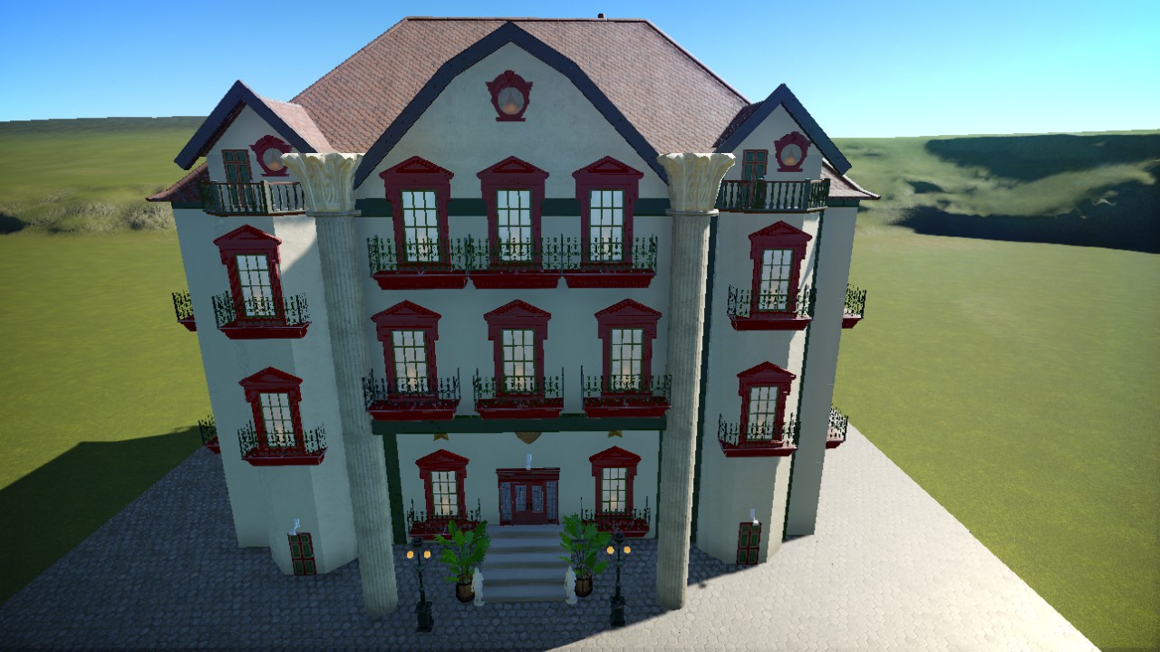 Gebäude, weiß, groß