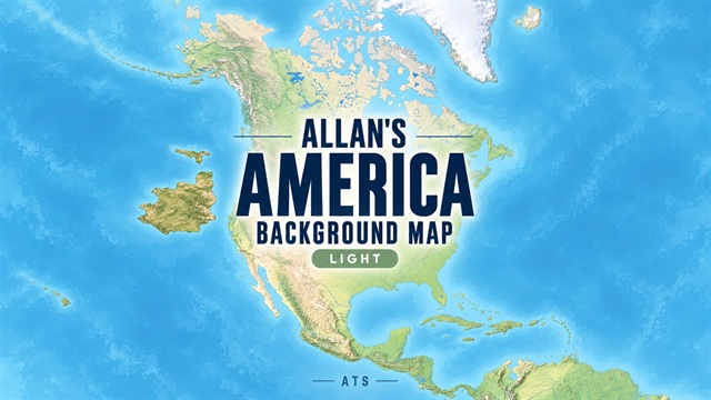 Allan’s America Background Map 4K - Light