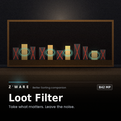 Z'Ware Loot Filter: What Matters [Better Sorting Companion | B42 MP]
