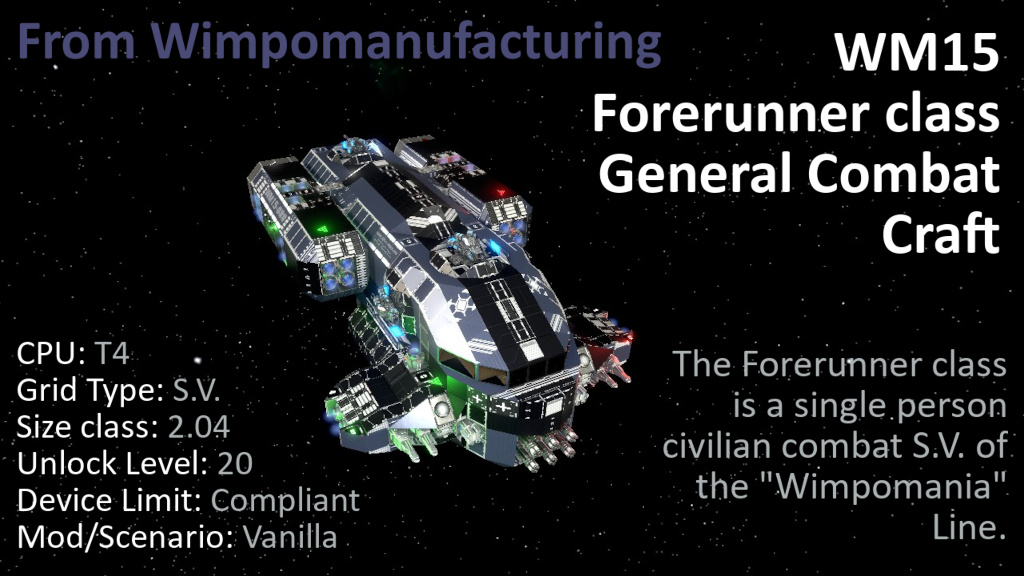 WM15 Forerunner class General Combat Craft preview