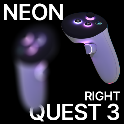 Neon Oculus Quest 3 Controllers (Right)