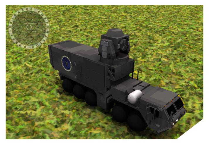 OMEGA RESEARCH CORPORATION LIGHTLY ARMORED MOBILE WEAPONS PLATFORM M4 LASER