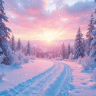 gentle sunset in the forest preview