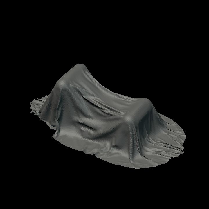 Covered furniture - Bed 4 colourable