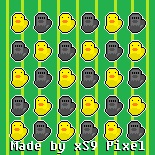 xS9 Pixel Ducky hearts