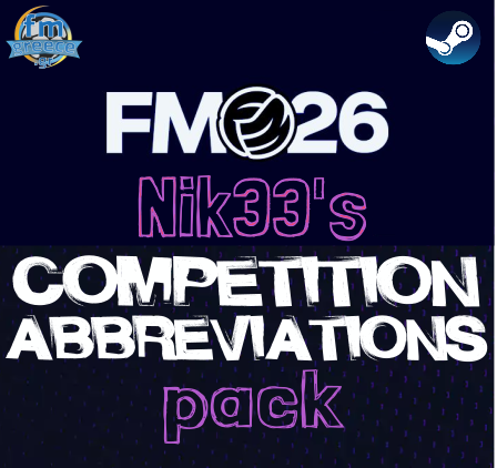 Nik33's Competition Abbreviations pack (FM26)