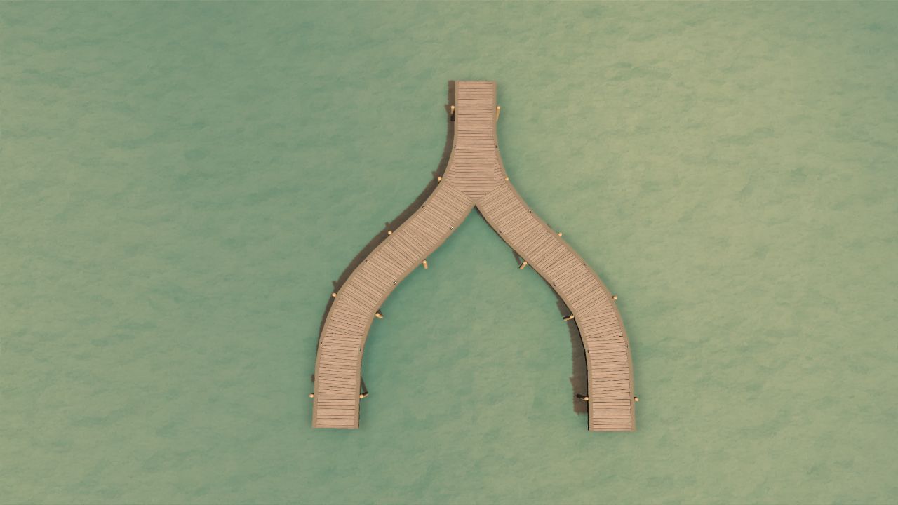 Prehistoric Resort Walkway Wavy 2 Way
