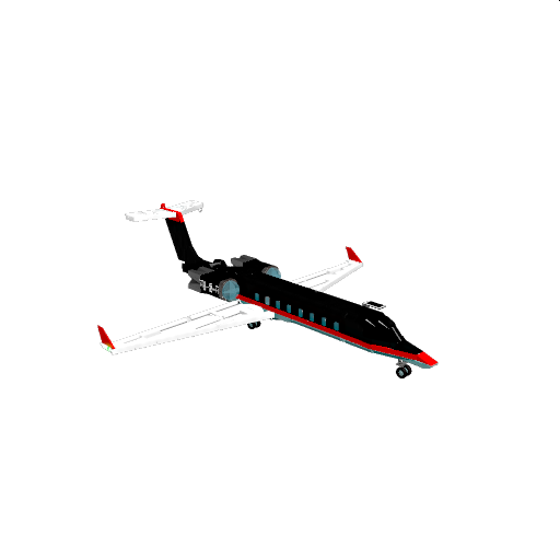 Bombardier Learjet 45 (Red)