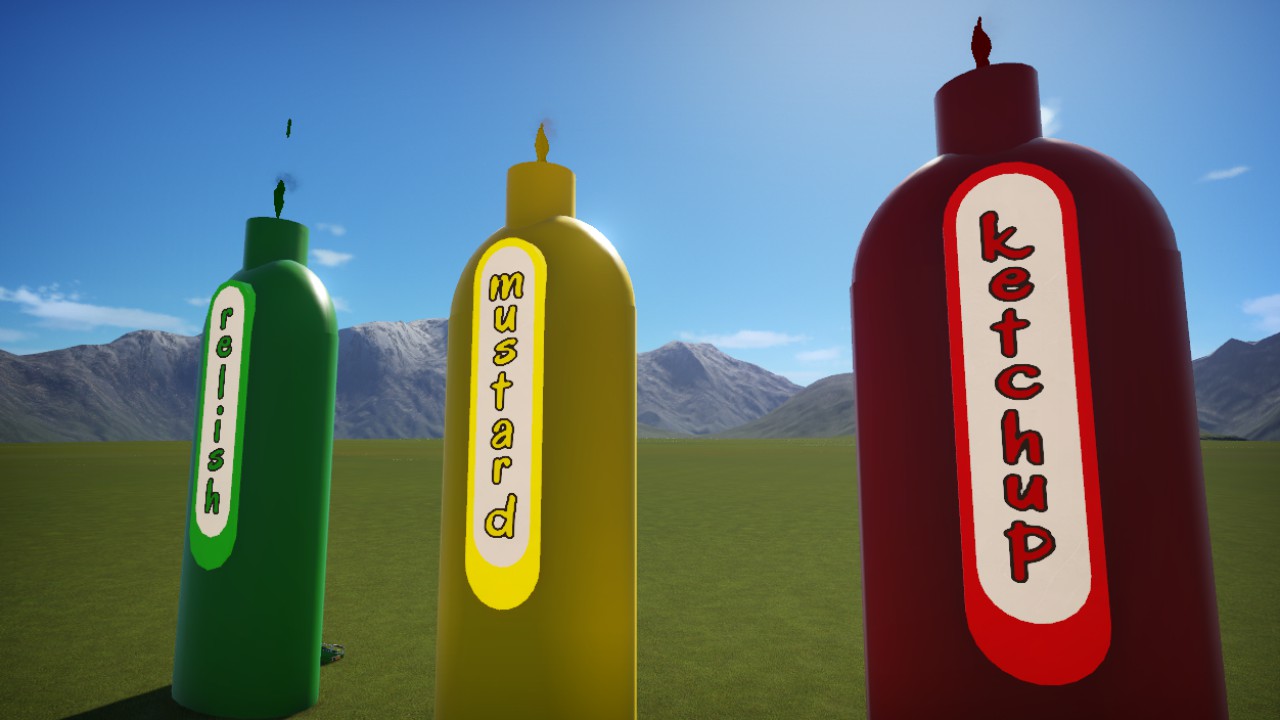 Animated Condiment Bottles