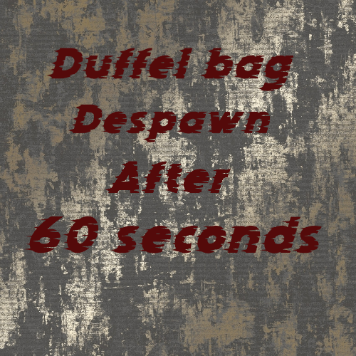 Duffelbag despawn after 60 seconds