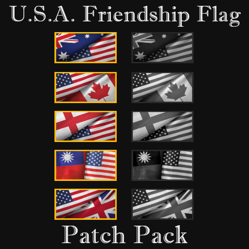USA Friendship Flag Patch Pack