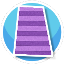 Rug Purple Stripes Long