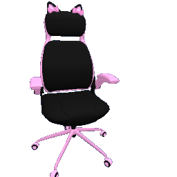 Pink & Black Kawaii Gamer Chair