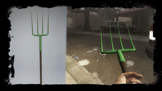 Pitchfork - [Black Synthetic Handle] [Green]
