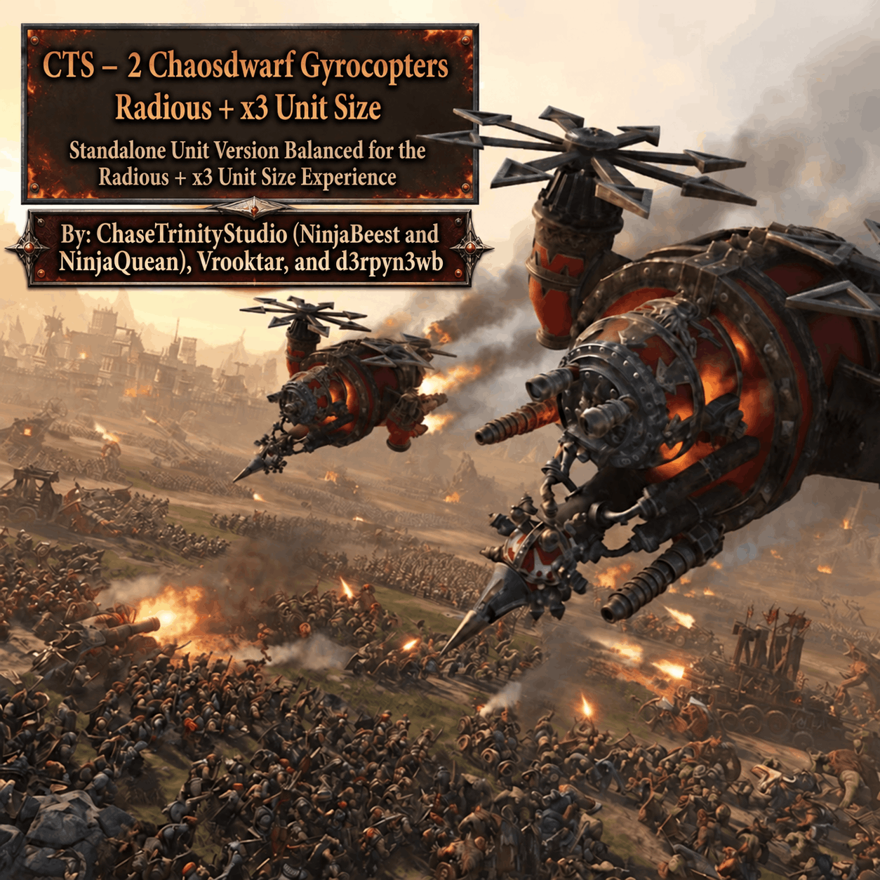 CTS – 2 Chaos Dwarf Gyrocopters | Radious + x3 Unit Size (Standalone Version) preview