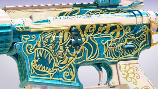 M4A4 | THE GOLDEN FISH TALE teal (IRIDESCENT) 