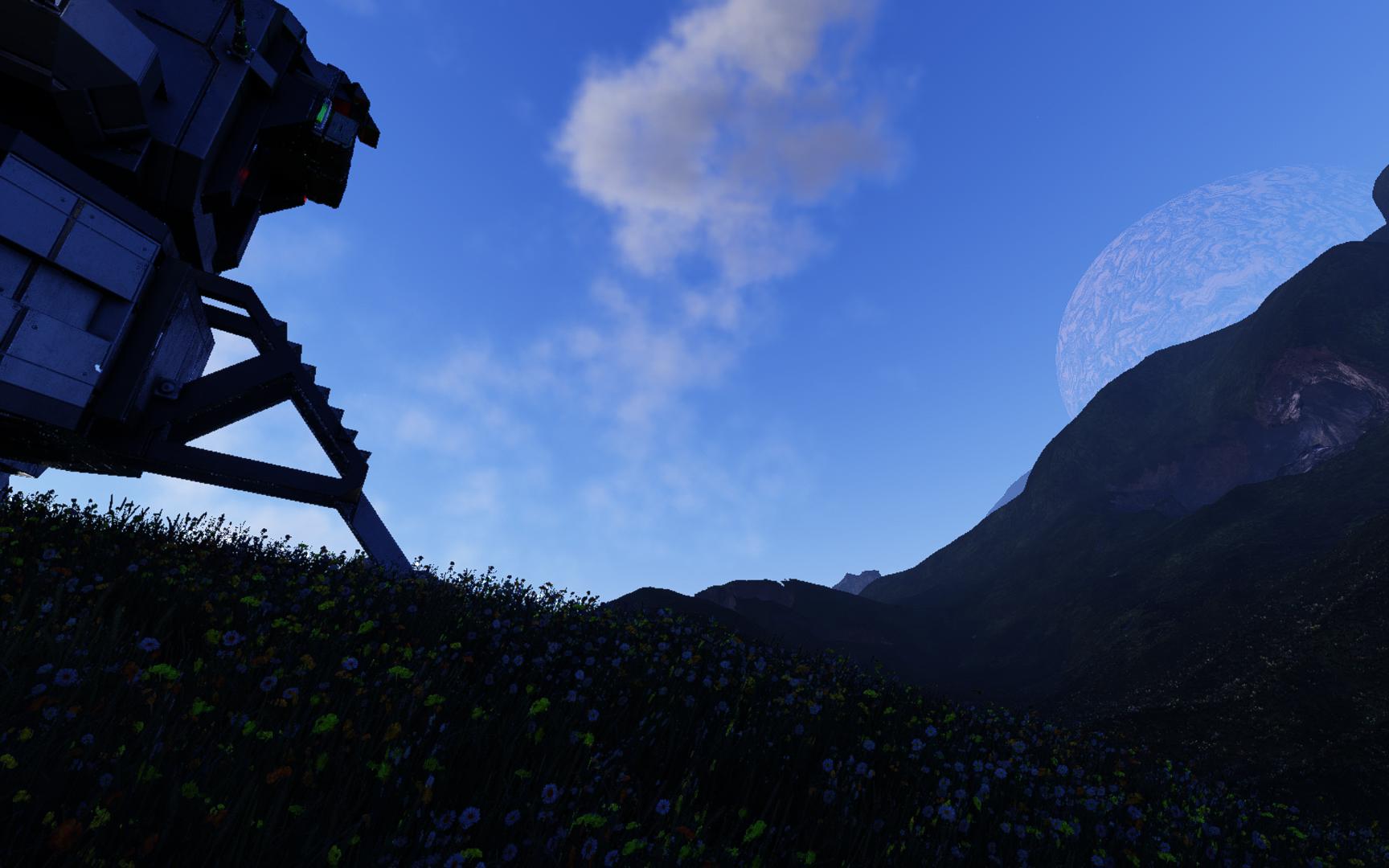 Hypothetical Habitable Moon of kemik with lander