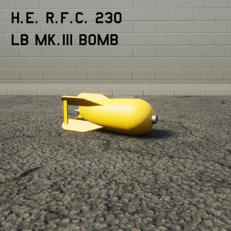  H.E. R.F.C. 230 lb Mk.III bomb preview