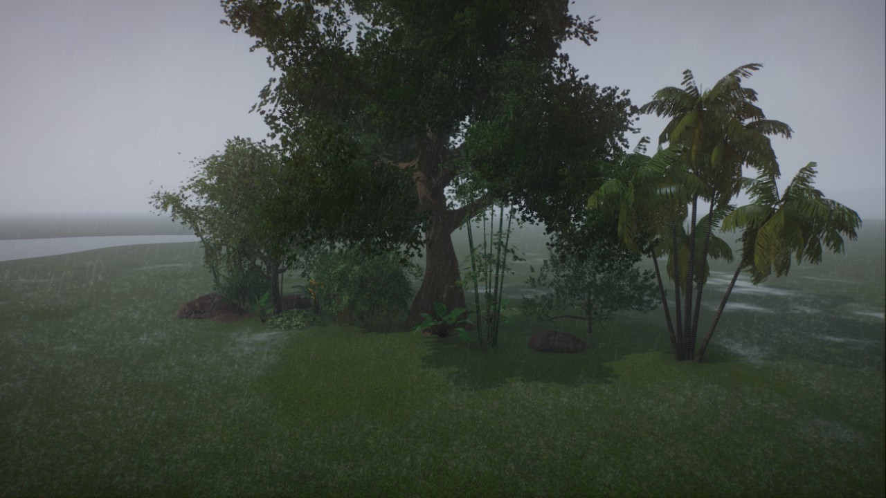 Large Tropical Plant Scene
