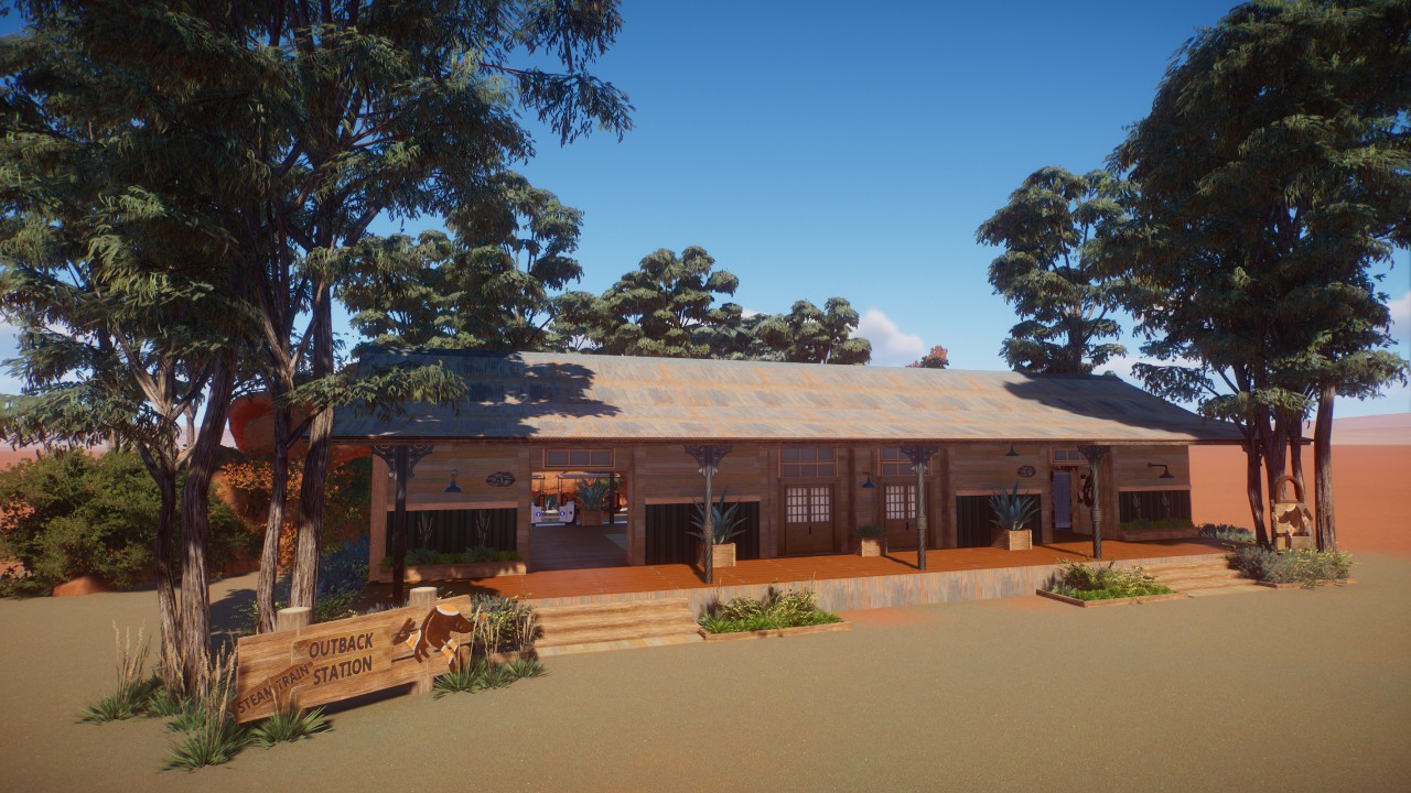 Australian Outback Train Station