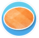 Tan circle rug