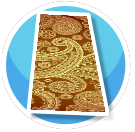 Brown Paisley long rug