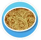 Brown Paisley circle rug