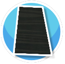 Black long rug