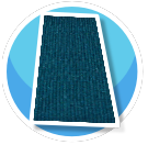 Teal long rug