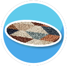 Contemporary oval rug