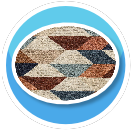 Contemporary circle rug