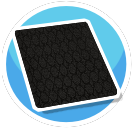 Black modern rug