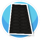 Black modern long rug