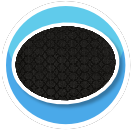 Black Modern round rug
