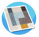 Multi color modern rug