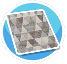 Earth Tone Triangles rug