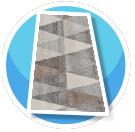 Earth tone Triangles long rug