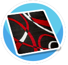Black red and white rug