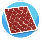Red and White rug