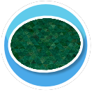 Green Triangles circle rug