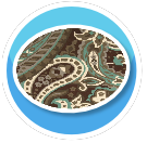 Paisley round rug