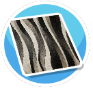 Black n grey wave rug