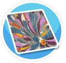 Colorful flower rug