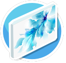 Blue flower canvas