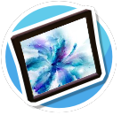 Blue flower small painting