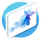 Blue flower canvas 2