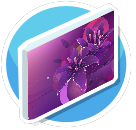 Purple flower canvas