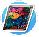 Colorful tree poster 2